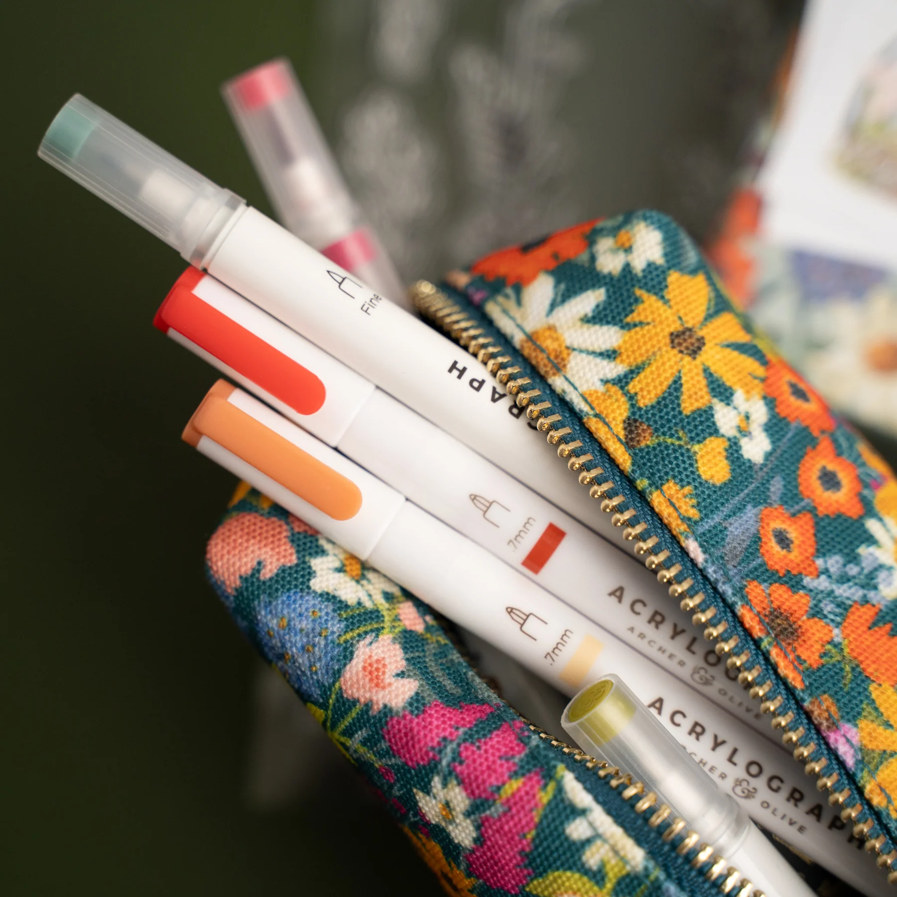 Meadow & Vine Boxy Zipper Pouch - Image 3