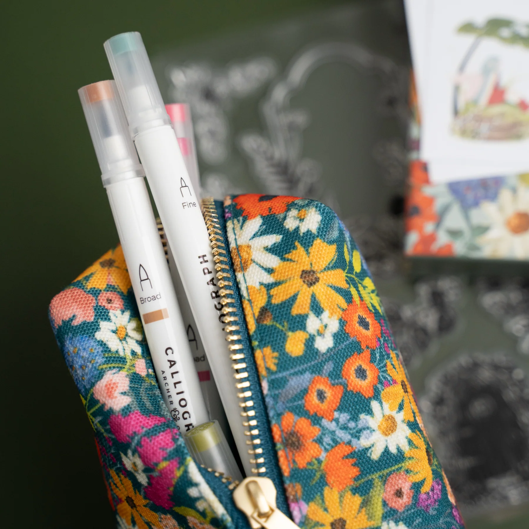Meadow & Vine Boxy Zipper Pouch - Image 8