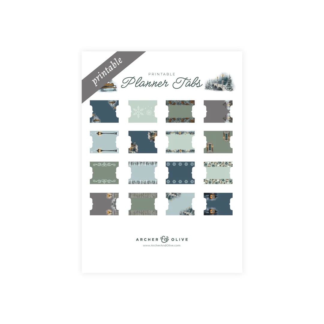 Printable Planner Tabs: Lamp Post