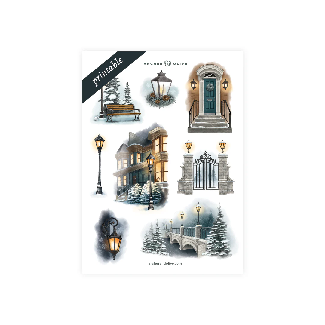 Printable Sticker: Lamp Post