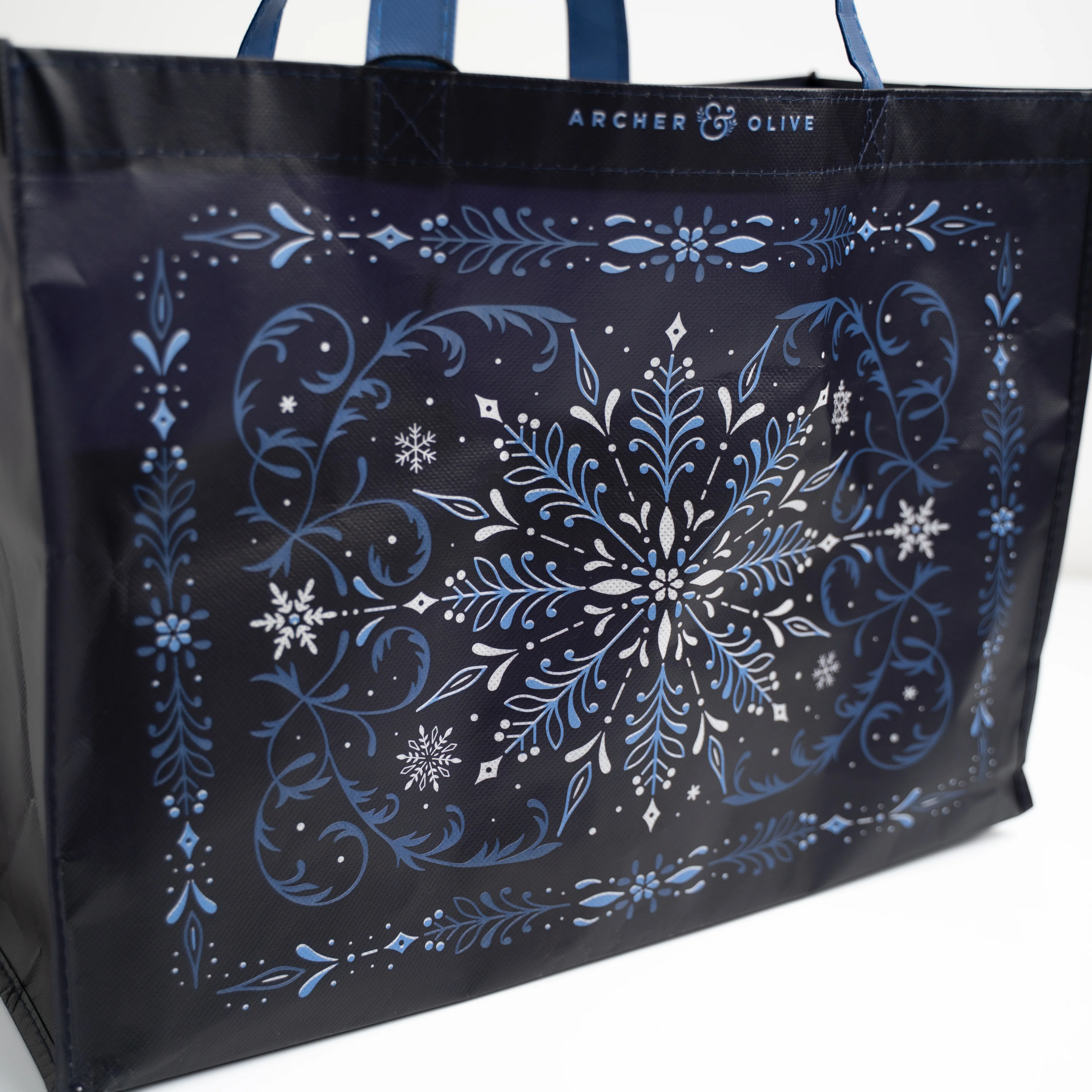 Reusable Snowflake Shopping Tote - Image 3