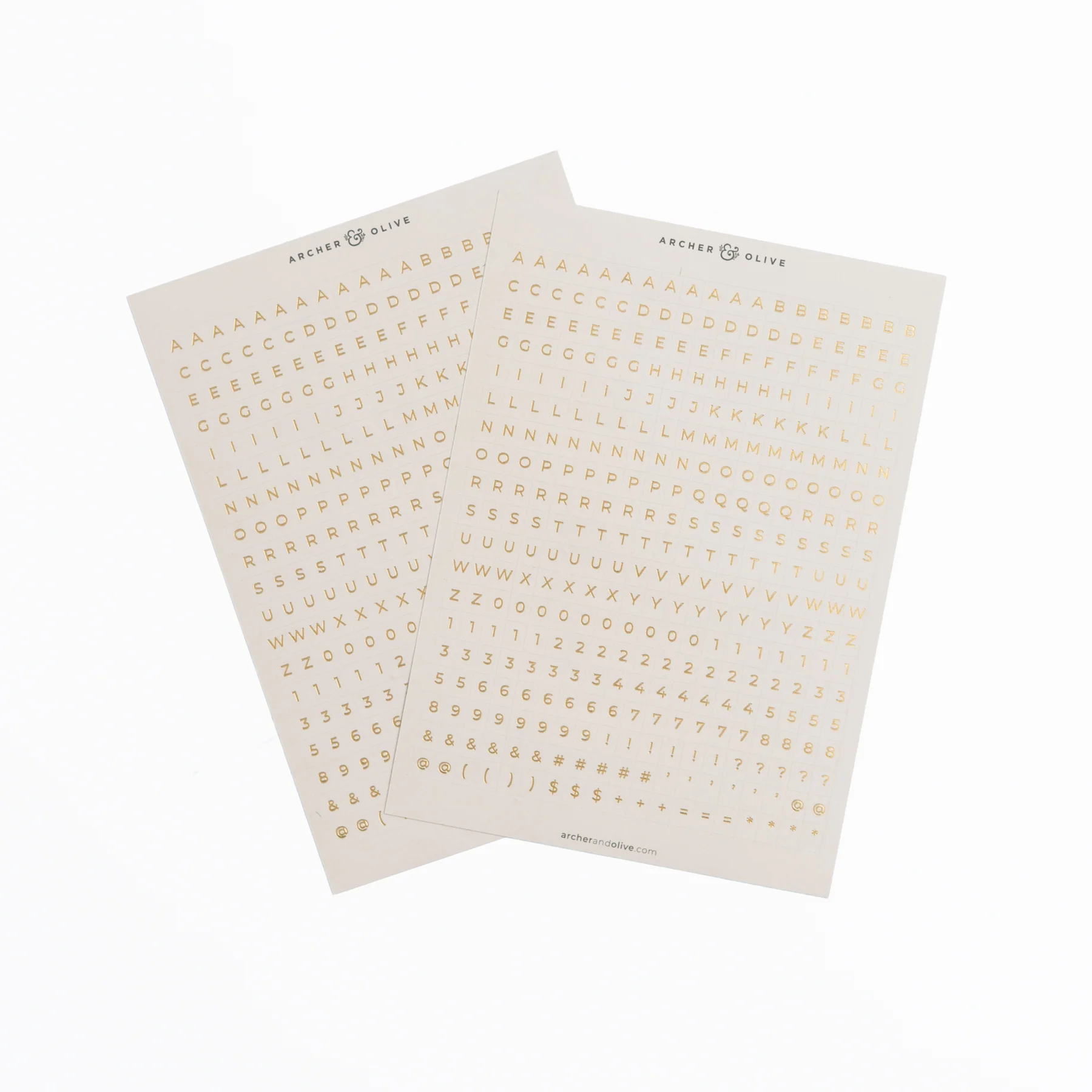 Soft Nature Alpha Sticker Set