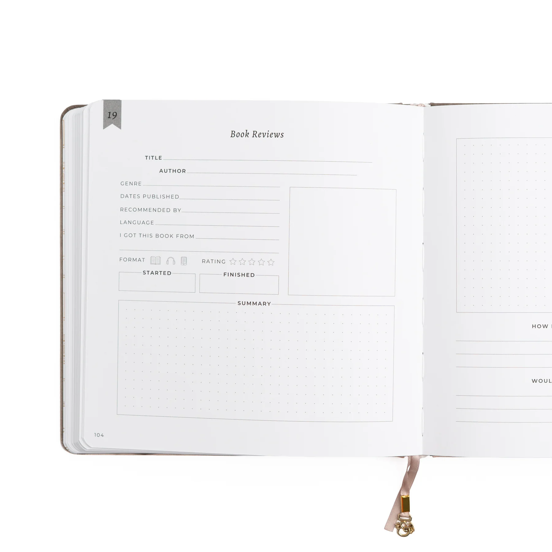 Vintage Library in Lilac: Reading Journal - Image 17