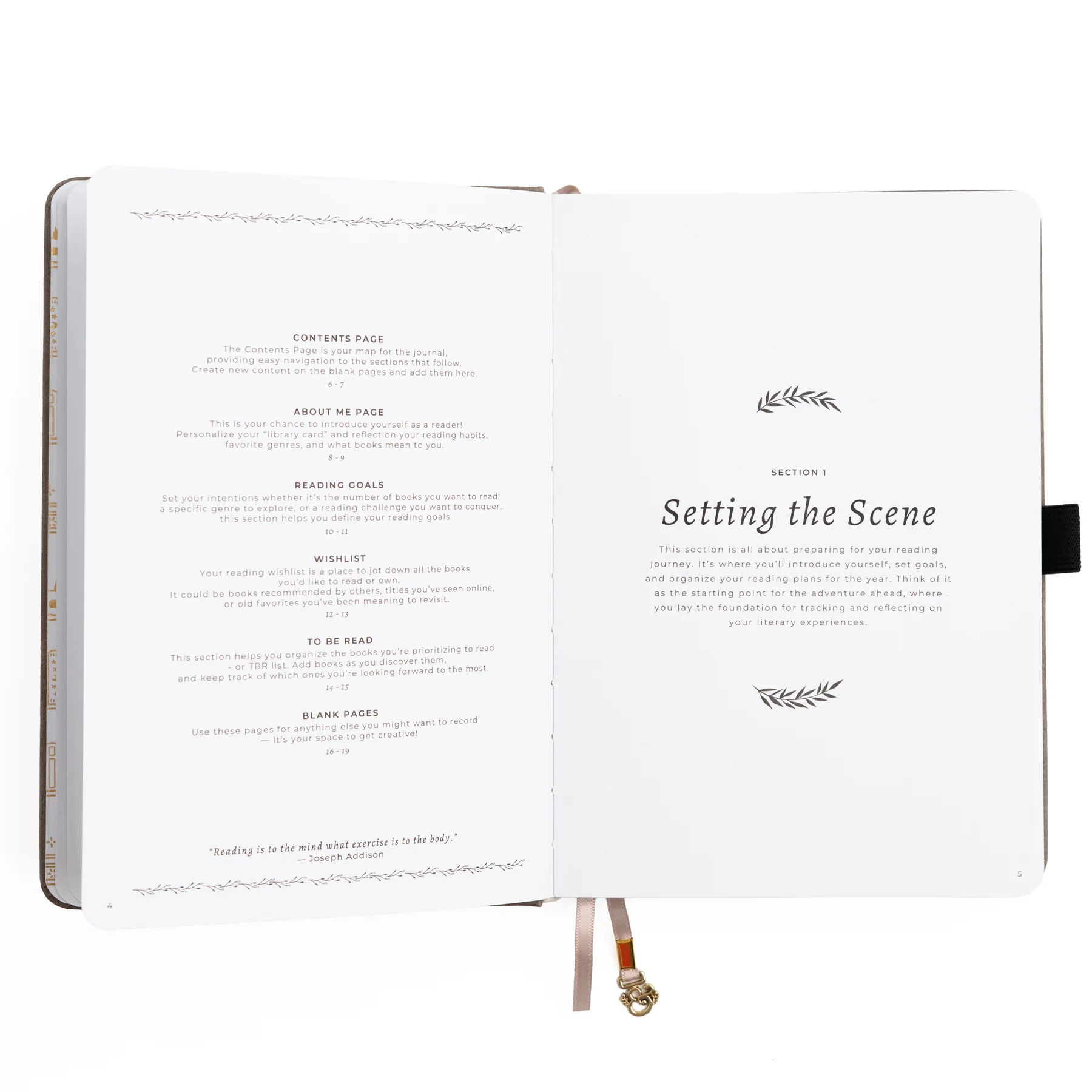 Vintage Library in Lilac: Reading Journal - Image 7